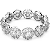 Swarovski Damen-Damenring Metall -Kristall 50 Silber 5642610