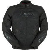 Furygan Atom Vented Evo, geperforeerde motorfietstextiljas, zwart, maat 2XL