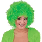 Funny fashion Groene afropruiken - Verkleedpruiken
