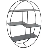 Jax Design Wandrek Wally Ovaal | Jax Design metaal zwart 50x70x15 cm wandrekken | NADUVI