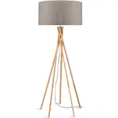 Good&Mojo Bamboe LED Staande Lamp Kilimanjaro | 1X E27 Max 60W | Dark Linen