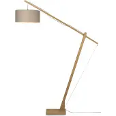 Good&Mojo Bamboe LED Staande Lamp Montblanc | 1X E27 Max 60W | Dark Linen