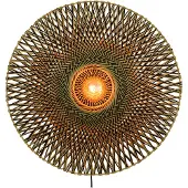 Good&Mojo Wandlamp Bali, hout licht, Woon-/ Eetkamer, Bamboe, Design, wandlamp