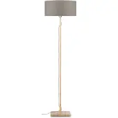 Good&Mojo Bamboe LED Staande Lamp Fuji | 1X E27 Max 60W | Dark Linen
