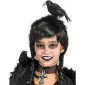 Espa Verkleed diadeem met zwarte kraai - 17 cm - Halloween verkleed accessoires - heks