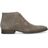 Manfield Taupe suède veterschoenen | Maat 45