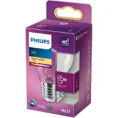 Philips lamp - Kogellamp met E27 fitting - Warmwit licht: 2700K - 15W - Helder glas