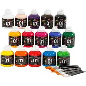 Packlinq School Acrylverf Glossy. Diverse Kleuren. Glossy. 1 Set