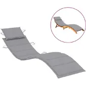 vidaXL Ligbedkussen 186x58x4 cm oxford stof grijs
