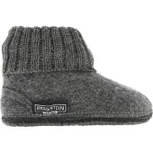 Bergstein Cozy pantoffel Grijs Jongens/Meisjes Wol Effen - maat 20