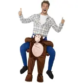 Smiffys Kostuum door Aap gedragen (bruin, beige, blauw)