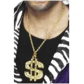 Smiffys Dollar pimp ketting | Goud luxe (goud)