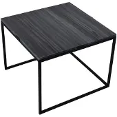 Loft42 Marble L Bijzettafel Vierkant Zwart - Metaal - Marmer - 43x55x55