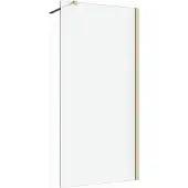 Guido Gusto Inloopdouche 90x200 8mm Nano glas mat goud serie Silvio Melkglas