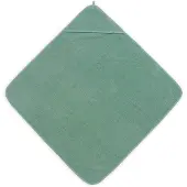 Jollein - Badcape - Groen - 100% Badstof Katoen - Baby Handdoek met Badcape, Omslagdoek, Badponcho - 75x75 cm