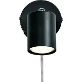Nordlux Zwarte wandlamp Explore met snoer