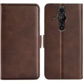 Mobigear Slim Magnet Bookcase voor Sony Xperia Pro-I - Bruin