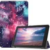Mobigear Tri-Fold Bookcase voor Lenovo Tab E8 - Heelal