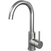 Brauer Wastafelmengkraan Brushed Edition Coldstart Opbouw Hoog Gebogen Ronde Hendel Geborsteld RVS PVD