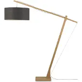 Good&Mojo Bamboe LED Staande Lamp Montblanc | 1X E27 Max 60W | Dark Grey
