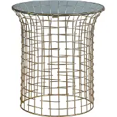 WOMO-DESIGN Bijzettafel Ijza | metaal goudkleurig 40x40x45 cm bijzettafels | NADUVI