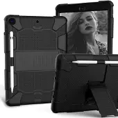 Mobigear Shockproof Hardcase voor Apple iPad 8 (2020) - Zwart