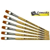 Comedia Schmink penseel plat 12,0mm (bruin)