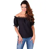 Coppens Bloes schouder vrij zwart - 100% polyester - Halloween kostuums | Maat Xs-s |