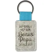 Miko Sleutelhanger - Bonus Papa | Vilt (grijs / blauw)