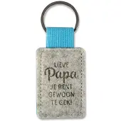 Miko Sleutelhanger - Te gekke Papa | Vilt (grijs / blauw)