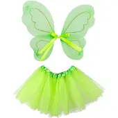 Boland Bosfee verkleedset | tutu en vleugelset (groen)