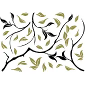 DOBENO Crearreda Muursticker Gold Ramage Zwart/groen 30 Stuks