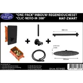 Best design Clic Nero inbouw regendouche 30cm mat zwart