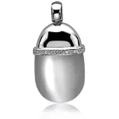 Zinzi - Zilveren Hanger - Grijze Cateye - Zirkonia (ZIH794G)