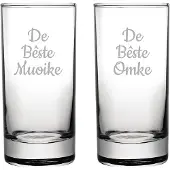 Fusion Gegraveerde longdrinkglas 28,5cl De Bêste Muoike-De Bêste Omke