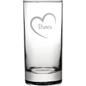 Fusion Gegraveerde longdrinkglas 28,5cl Broer mei hert