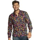 Boland Blouse Flower Power Hippie Heren