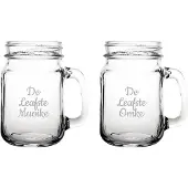 Fusion Gegraveerde Drinkglas 45cl De Leafste Muoike-De Leafste Omke