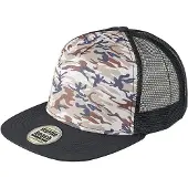 Myrtle beach Volwassenen Unisex 5 Panel Mesh Camouflage Cap (Camouflage/zwart)