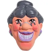 Folat masker Sarah 30 cm foam blank/grijs