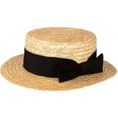 Boland Hoed Canotier (naturel en zwart)