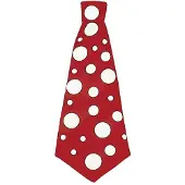 Finidi Stippen stropdas clown (rood en wit)