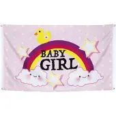 Boland Gevelvlag Baby girl (roze, geel en paars)