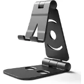 Dolphix Tafelstandaard met dubbel scharnier voor smartphones / zwart