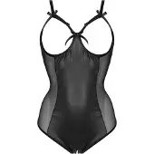 Christine le Duc - Crotch-/Cupless Wetlook Body Mistique - S/M - Zwart