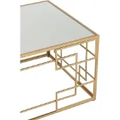 J-Line Koffietafel met metalen/glas goudkleurig.