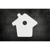 Woood SALE MUUR DECORATIE WIT VOGELHUISJE (8 stuks)