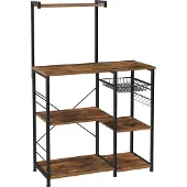 Viking Choice Keukenkastje - industrieel - 90x40x132 cm - bruin zwart