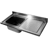 CombiSteel 600 Spoeltafelblad 1 Rechts 1200 - 7013.1315 - Horeca & Professioneel