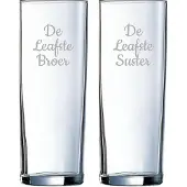Arcoroc Gegraveerde longdrinkglas 31cl De Leafste Broer-De Leafste Suster